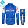 Radbekleidung Radtrikot Langarm + Lang Radhose 2017 Quick-Step Floors Kinder Winter Thermal Fleece N001
